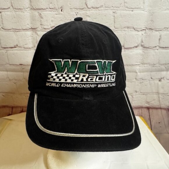World Championship Wrestling WCW Racing Vintage Adjustable Hat Cap RARE - Picture 1 of 5